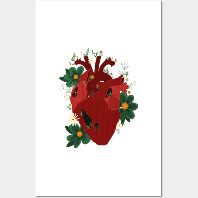 Blooming Heart Wall Art by Mayfully